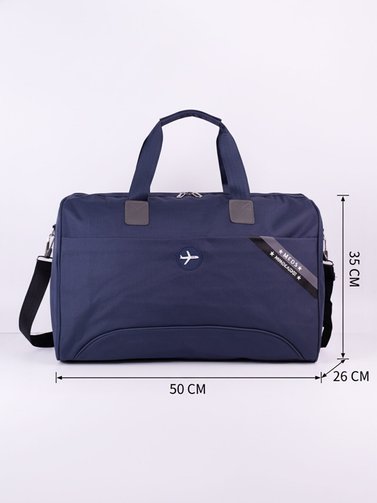Bolsa Sacola de Viagem Grande Nylon Academia Fim de Semana com Alça Transversal e Encaixe para Mala de Rodinha - Imagem 6