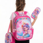 Kit 3 Mochilas Infantil Escolar 3d Com Lancheira Termica e Estojo Tam G REF 1601