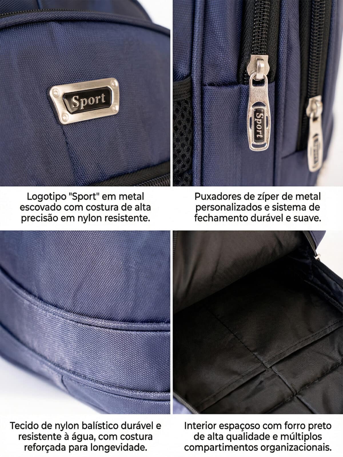 Mochila Reforçada Extra Grande Impermeável - Nylon Resistente e Muito Espaço 3005 - Imagem 7