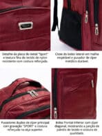 Mochila Reforçada Extra Grande Impermeável - Nylon Resistente e Muito Espaço 3006 - Imagem 8