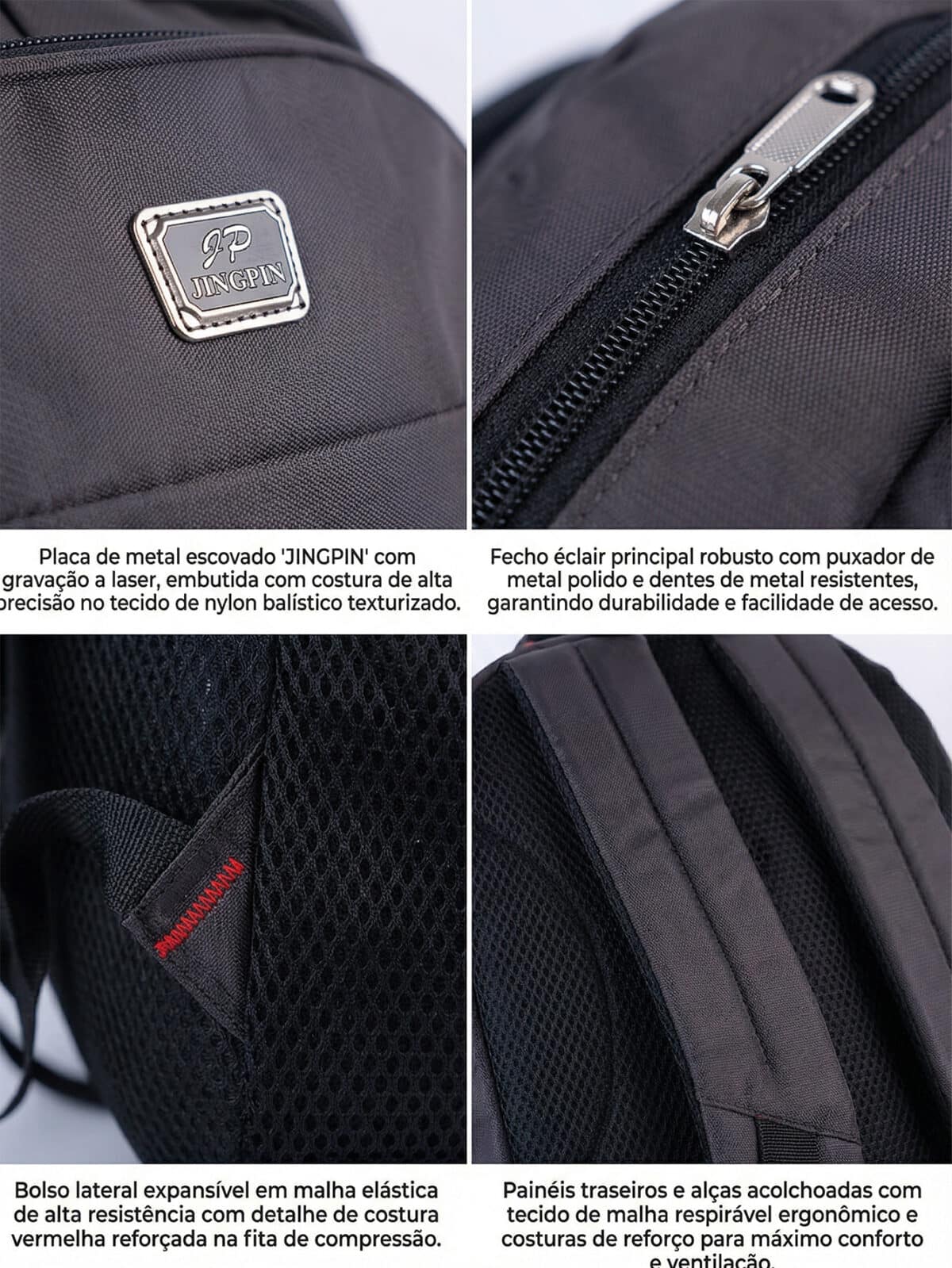 Mochila Reforçada Extra Grande Impermeável - Nylon Resistente e Muito Espaço 3007 - Imagem 7