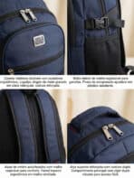 Mochila Reforçada Extra Grande Impermeável - Nylon Resistente e Muito Espaço 3008 - Imagem 8