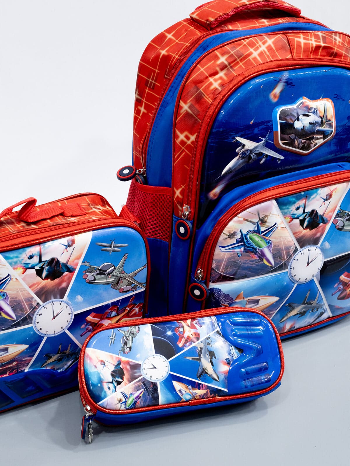 Kit Mochilas Infantil Escolar 3d C/lancheira Termica Estojo 8899 - Imagem 2