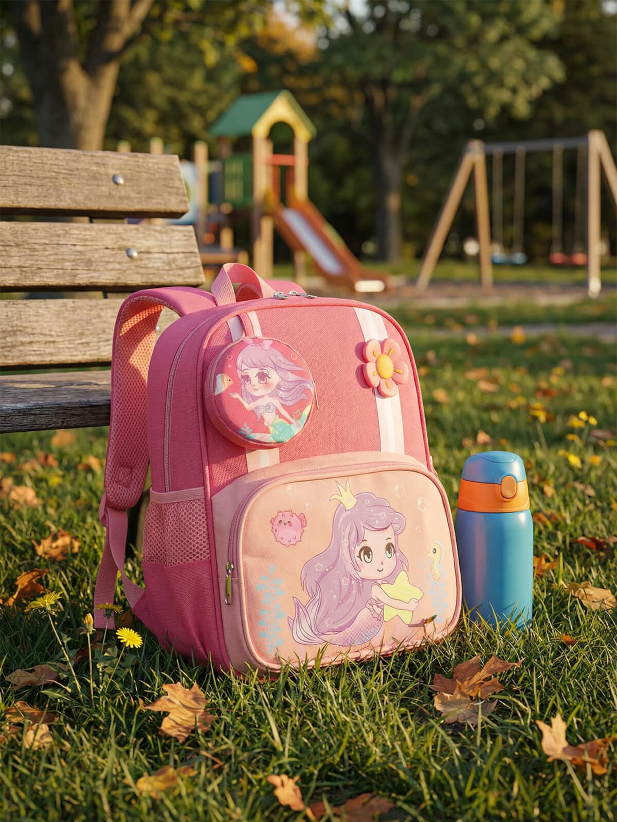 Mochila Infantil Escolar de Nylon Tam P Creche Pré-Escola REF C-1043 - Imagem 5