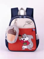 Mochila Infantil Escolar de Nylon C/Estojo Tam P Creche Pré-Escola REF C-1045