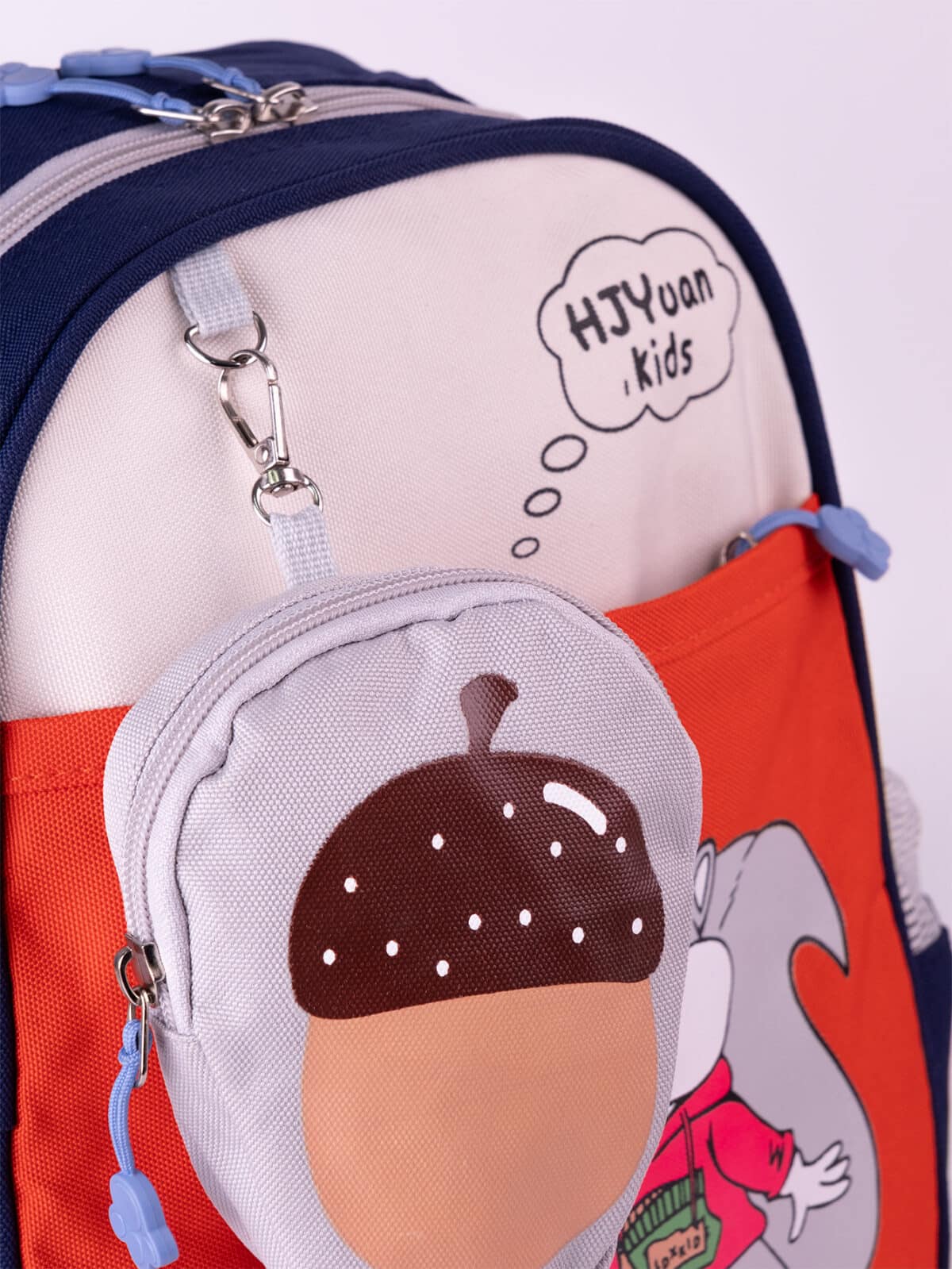 Mochila Infantil Escolar de Nylon C/Estojo Tam P Creche Pré-Escola REF C-1045 - Imagem 7