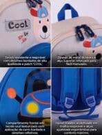 Mochila Infantil Escolar de Nylon Tam P Creche Pré-Escola REF C-1046 - Imagem 8