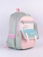 Mochila Escolar Soft Girl Candy Colors Estilo Coreano Rabbit Com Bolsinha - Imagem 3