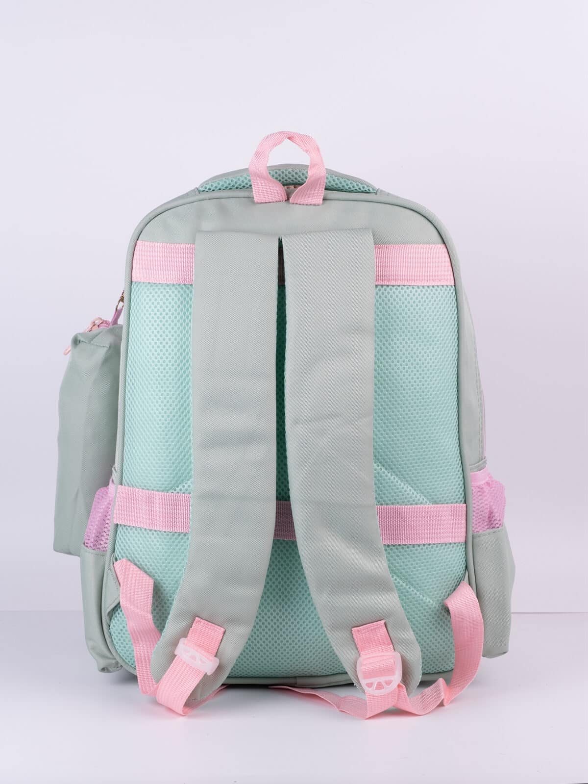 Mochila Escolar Soft Girl Candy Colors Estilo Coreano Rabbit Com Bolsinha - Imagem 5