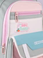 Mochila Escolar Soft Girl Candy Colors Estilo Coreano Rabbit Com Bolsinha - Imagem 6