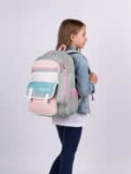 Mochila Escolar Soft Girl Candy Colors Estilo Coreano Rabbit Com Bolsinha - Imagem 2