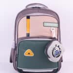 Mochila Escolar Colorblock Moderna Espaçosa Com Acessório Fofo Alça Confortável