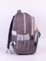 Mochila Escolar Colorblock Moderna Espaçosa Com Acessório Fofo Alça Confortável - Imagem 4