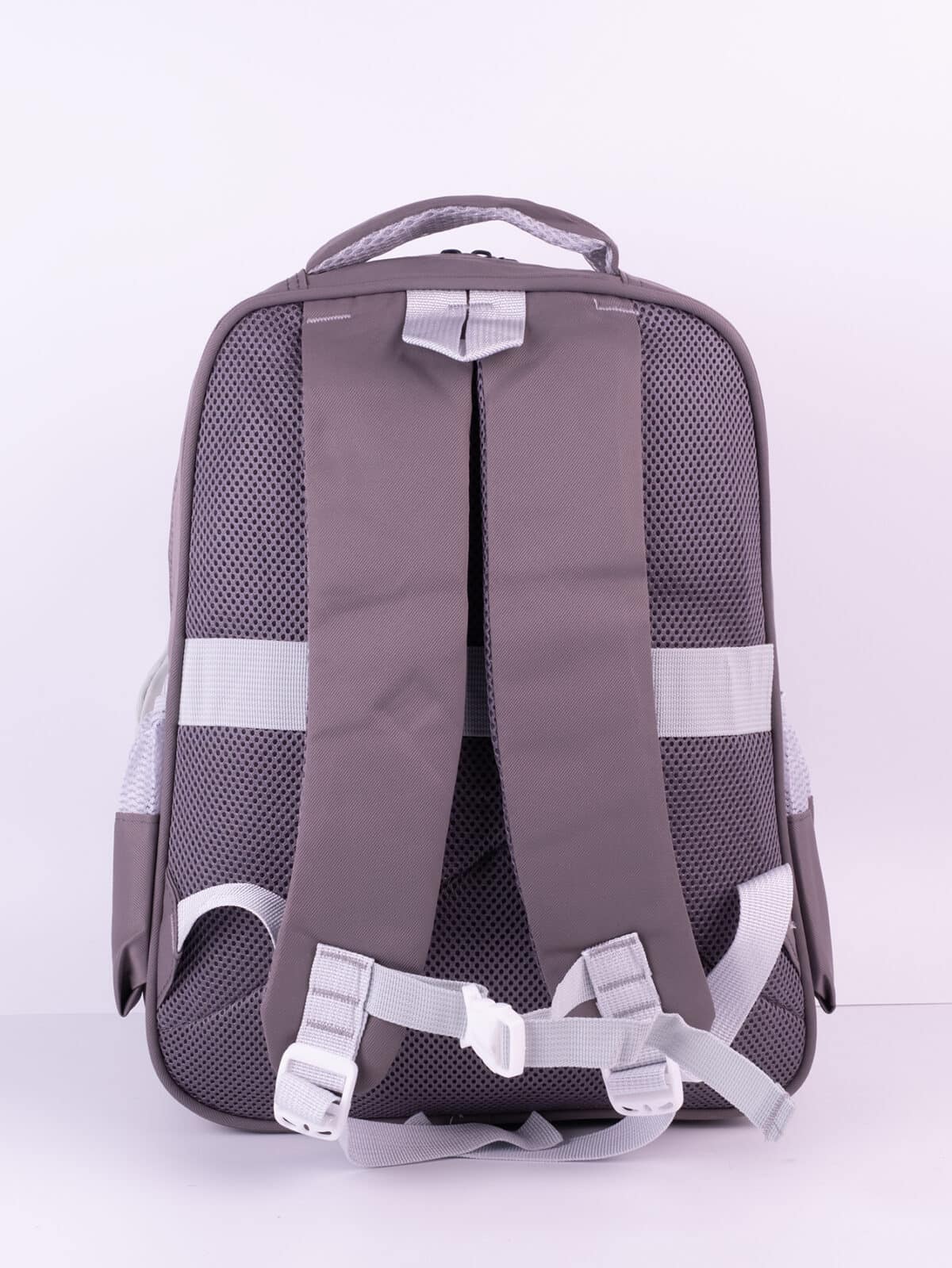 Mochila Escolar Colorblock Moderna Espaçosa Com Acessório Fofo Alça Confortável - Imagem 5