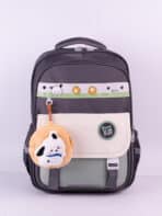 Mochila Escolar Casual Kawaii Com Pingente De Pelúcia Multi Bolsos Grande Capacidade - Imagem 2