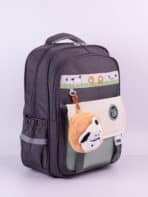 Mochila Escolar Casual Kawaii Com Pingente De Pelúcia Multi Bolsos Grande Capacidade - Imagem 3