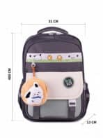 Mochila Escolar Casual Kawaii Com Pingente De Pelúcia Multi Bolsos Grande Capacidade - Imagem 9