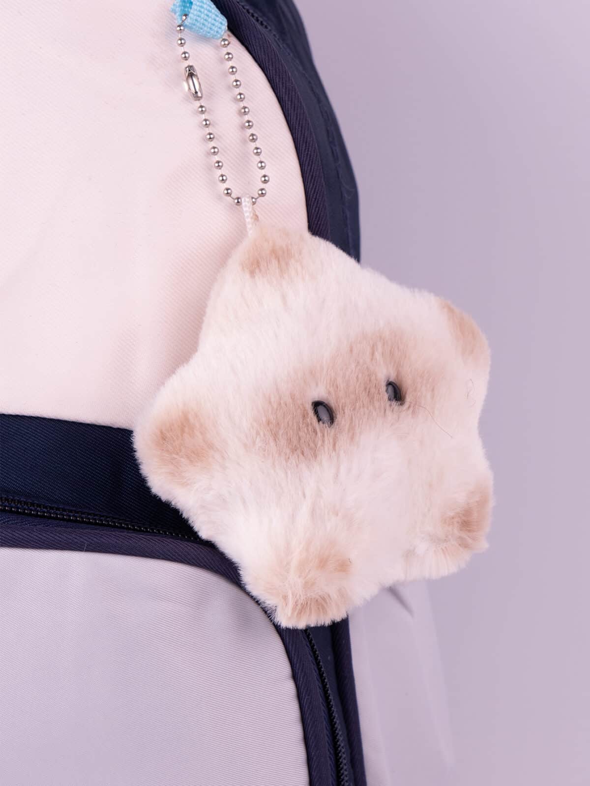 Mini Mochila Escolar Kawaii Ursinho Estrelas Com Pingente De Pelúcia Para Menino e Menina - Imagem 6