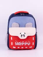 Mini Mochila Infantil Panda Happy Colorida Com Orelhinhas Kawaii Para Creche - Imagem 2