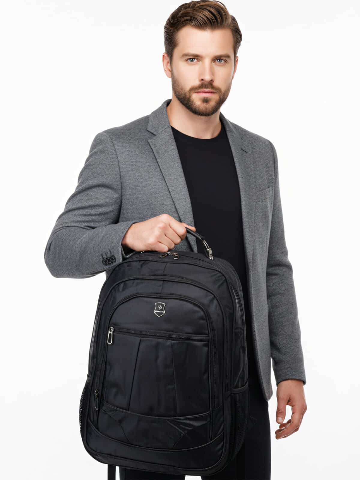 Mochila Executiva Grande Capacidade Reforçada com Alça Cabo de Aço Para Notebook Impemeável K02 - Imagem 2