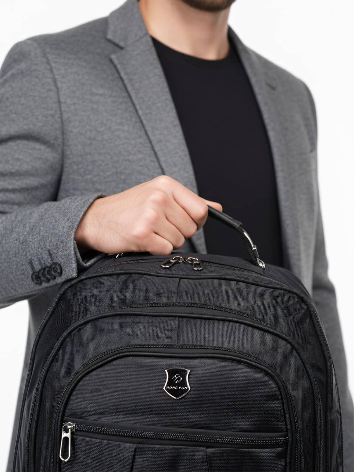 Mochila Executiva Grande Capacidade Reforçada com Alça Cabo de Aço Para Notebook Impemeável K02 - Imagem 3