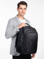 Mochila Executiva Grande Capacidade Reforçada com Alça Cabo de Aço Para Notebook Impemeável K04 - Imagem 2