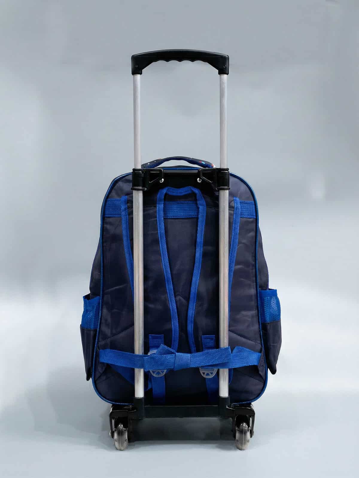 Kit Mochila De Carrinho Escolar Infantil Estampada Tam G Grande 2 em 1 Costas e Carrinho 1701 - Imagem 2