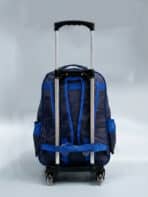 Kit Mochila De Carrinho Escolar Infantil Estampada Tam G Grande 2 em 1 Costas e Carrinho 1701 - Imagem 2