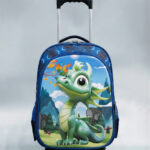Kit Mochila De Carrinho Escolar Infantil Estampada Tam G Grande 2 em 1 Costas e Carrinho 408