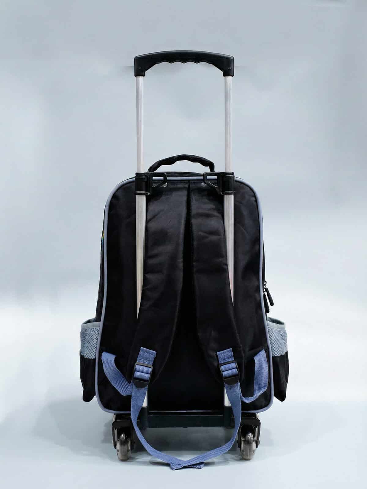 Kit Mochila De Carrinho Escolar Infantil Estampada Tam G Grande 2 em 1 Costas e Carrinho 408 - Imagem 2