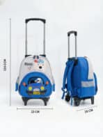 Kit Mochila Escolar Infantil Estampada Personagem Tam P com rodinhas C-1046 - Imagem 4
