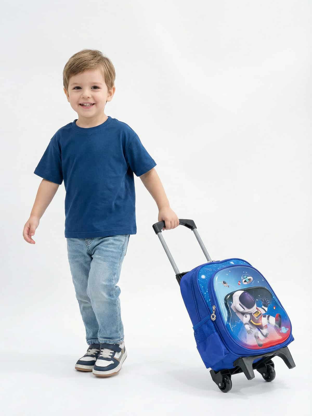 Kit Mochila Escolar Infantil Estampada Personagem Tam P com rodinhas C12658-1 - Imagem 2