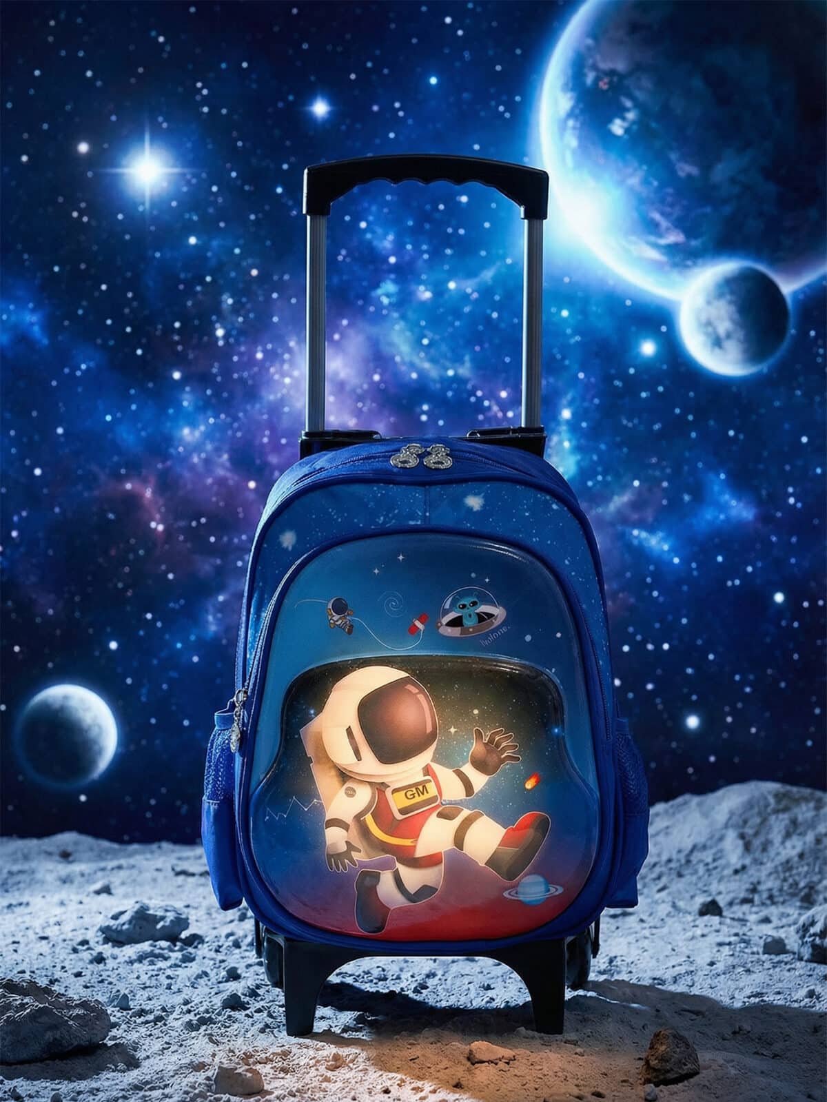 Kit Mochila Escolar Infantil Estampada Personagem Tam P com rodinhas C12658-1 - Imagem 5