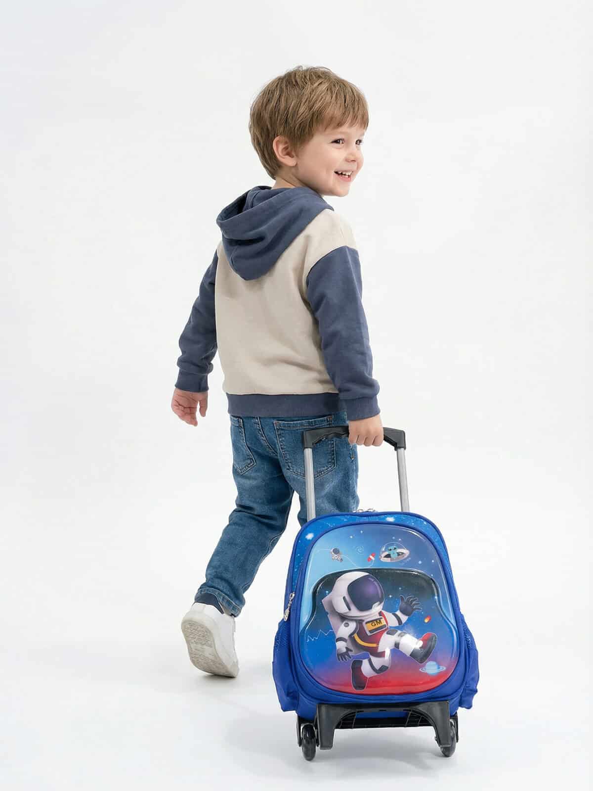 Kit Mochila Escolar Infantil Estampada Personagem Tam P com rodinhas C12658-1 - Imagem 6