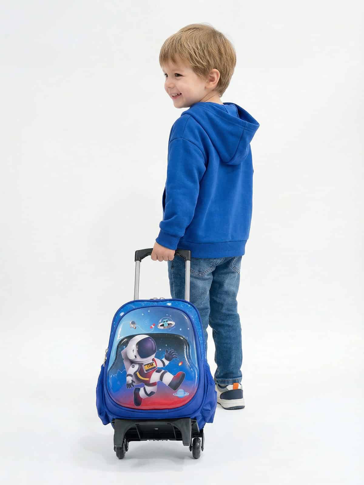 Kit Mochila Escolar Infantil Estampada Personagem Tam P com rodinhas C12658-1 - Imagem 8