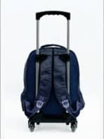 Kit Mochila De Carrinho Escolar Infantil Estampada Tam M Grande 2 em 1 Costas e Carrinho - Imagem 2
