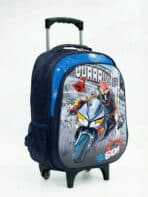 Kit Mochila De Carrinho Escolar Infantil Estampada Tam M Grande 2 em 1 Costas e Carrinho - Imagem 3