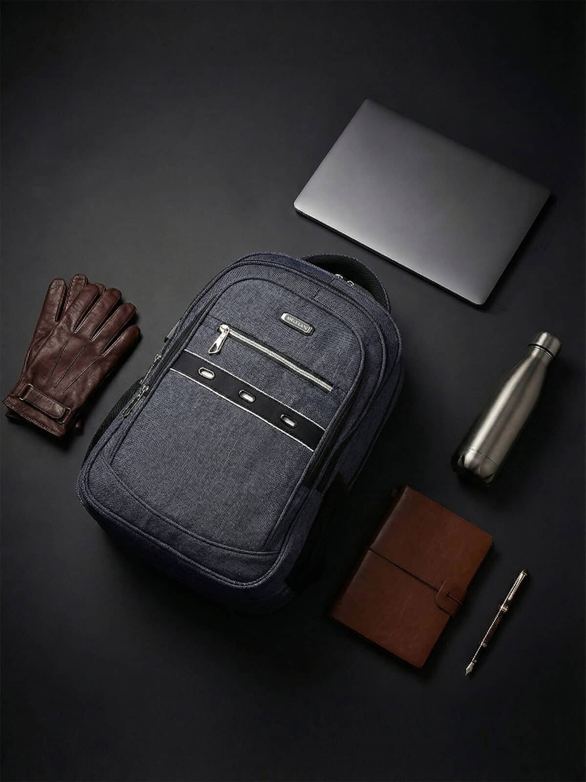 Mochila Masculina Reforçada Impermeável Grande - USB, Porta Canetas e Alça Acolchoada W3203 - Imagem 9