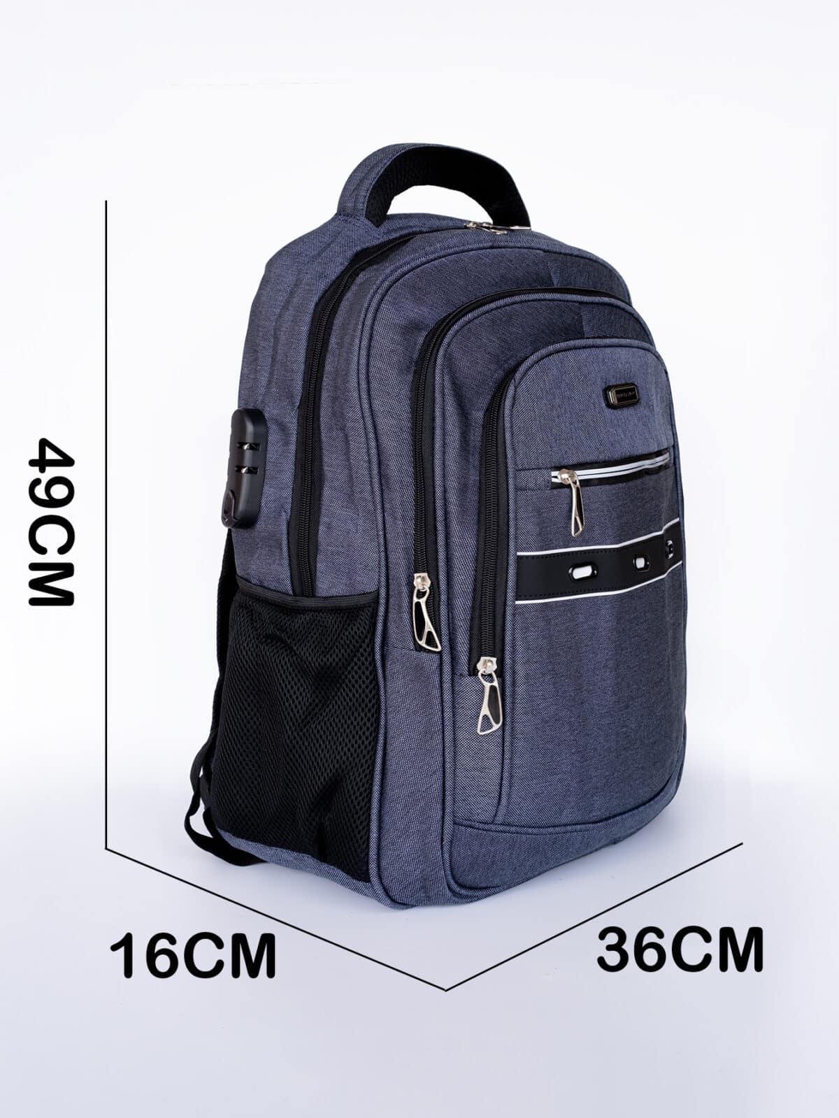 Mochila Masculina Reforçada Impermeável Grande - USB, Porta Canetas e Alça Acolchoada W3203 - Imagem 10