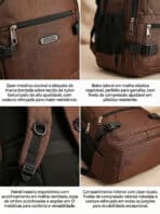 Mochila De Costas Executiva Casual Viagem Grande Capacidade Multi-bolsos Notebook - Imagem 7