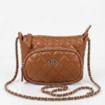 Bolsa Transversal Matelassê Minimalista Elegante Com Corrente Estilo Old Money
