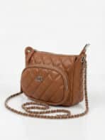 Bolsa Transversal Matelassê Minimalista Elegante Com Corrente Estilo Old Money - Imagem 2