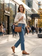 Bolsa Transversal Matelassê Minimalista Elegante Com Corrente Estilo Old Money - Imagem 4