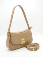 Bolsa De Ombro Underarm Estilo Old Money Minimalista Cor Sólida Com Fecho De Metal - Imagem 2