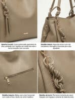 Bolsa De Ombro Hobo Minimalista Slouchy Detalhe Nó E Tassel Grande Capacidade - Imagem 6