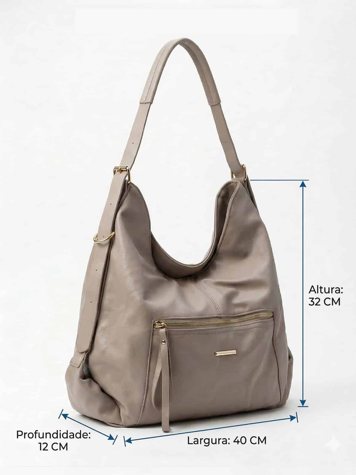 Bolsa De Ombro Hobo Minimalista Slouchy Grande Capacidade Casual Chic - Imagem 7