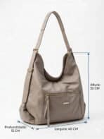 Bolsa De Ombro Hobo Minimalista Slouchy Grande Capacidade Casual Chic - Imagem 7