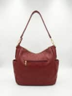 Bolsa De Ombro Hobo Couro De Ovelha Macio Textura Premium Retro Com Zíper Lateral - Imagem 3