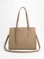 Bolsa De Ombro Tote Minimalista Estruturada Elegante Com Alça Ajustável Para Escritório Casual