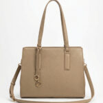 Bolsa De Ombro Tote Minimalista Estruturada Elegante Com Alça Ajustável Para Escritório Casual